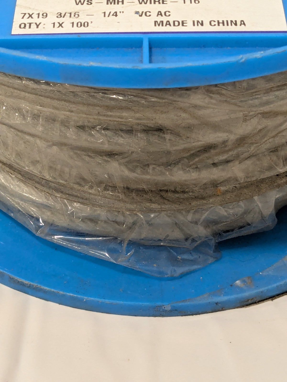 WorkSmart Aircraft Cable 1/4" x 3/16" Dia x. 100' Long WS-MH-WIRE-116