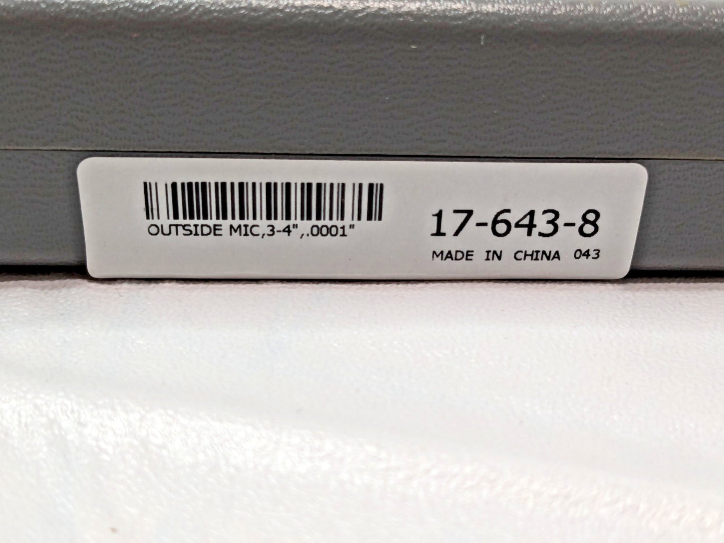 SPI Mechanical Outside Micrometer 3"-4" Range 0.0001" Graduation