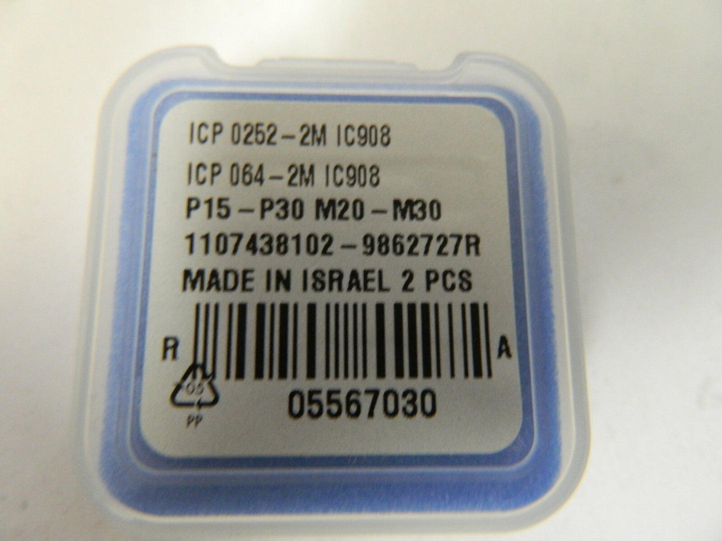 Iscar Series ICP-2M  Grade IC908 140° Replaceable Drill Tip QTY 2 5567030