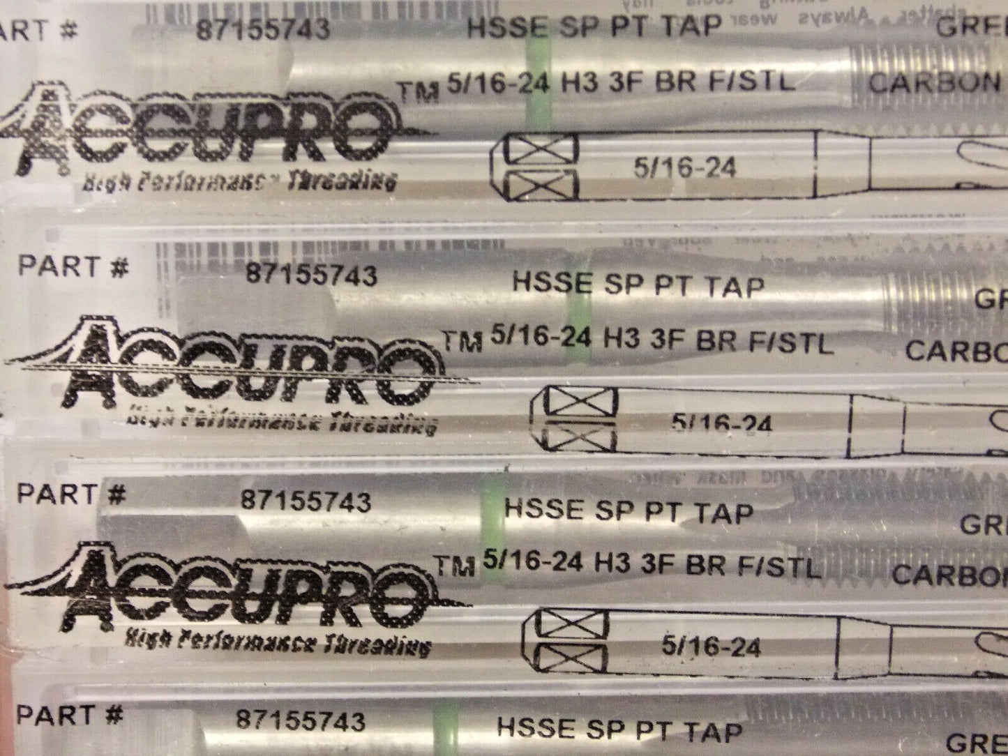 Accupro Spiral Point Taps HSS 5/16-24 UNF H3 3FL Qty 5 87155743