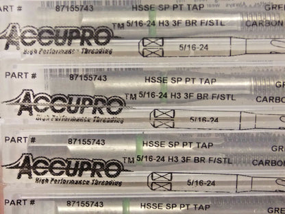 Accupro Spiral Point Taps HSS 5/16-24 UNF H3 3FL Qty 5 87155743