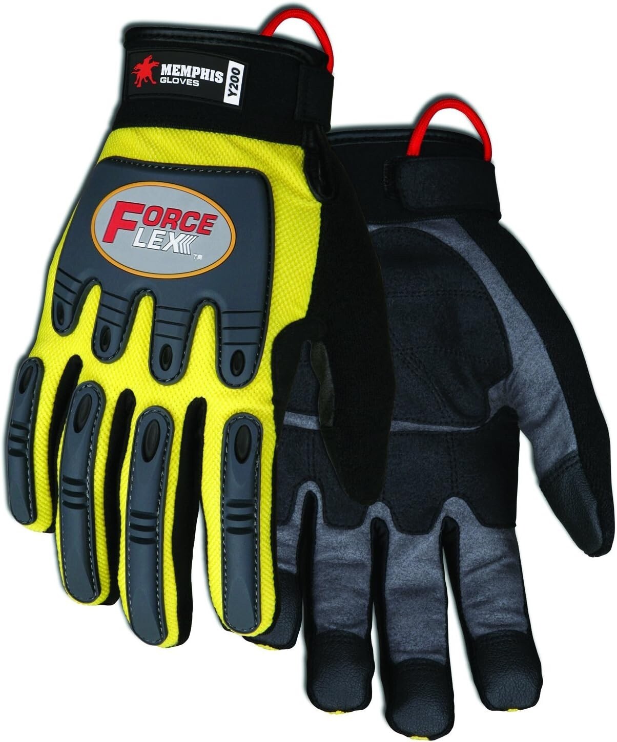 2 PAIRS MCR Safety ForceFlex Clarino Synthetic Leather Palm Pad Gloves XL Y200XL