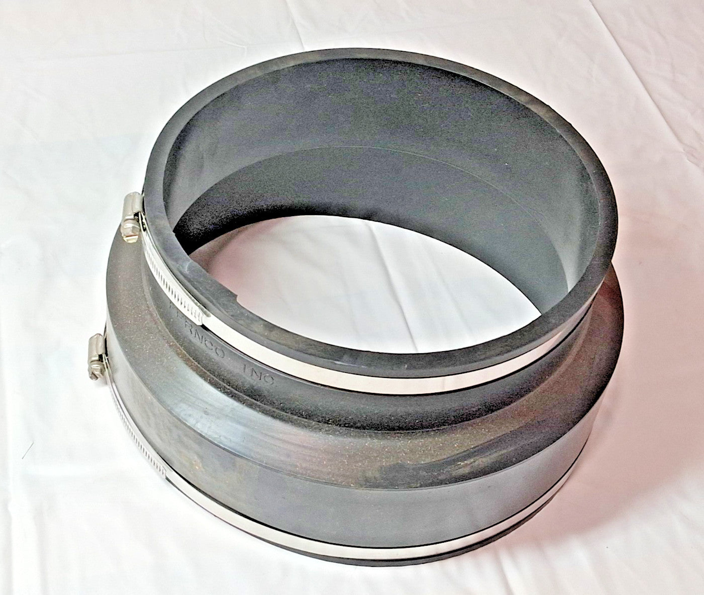 Fernco PVC Flexible Pipe Coupling With Clamp 10x8 1056-10-8
