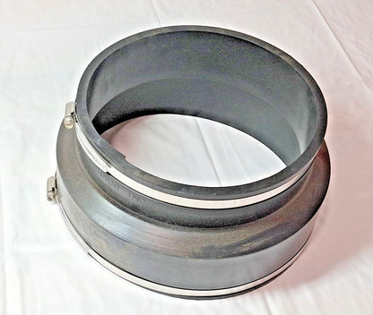 Fernco PVC Flexible Pipe Coupling With Clamp 10x8 1056-10-8