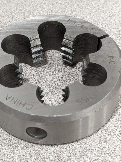 Round Die: 1-1/4-7, High Speed Steel 314-1484