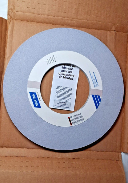 Norton Aluminum Oxide Grinding Wheel  80 Grit 12" Dia 1/2" Thick 5" 66253262111