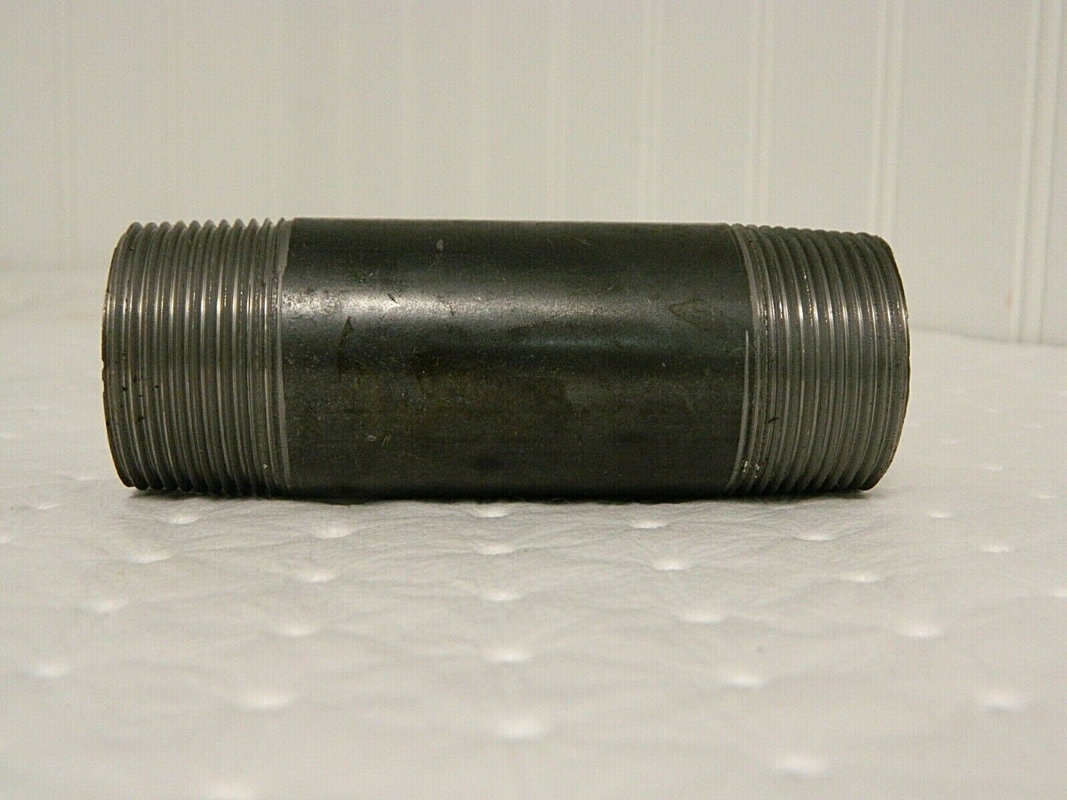 Steel Black Pipe Nipple Schedule 40 1-1/2" x 4-1/2" Long Qty 10 621446