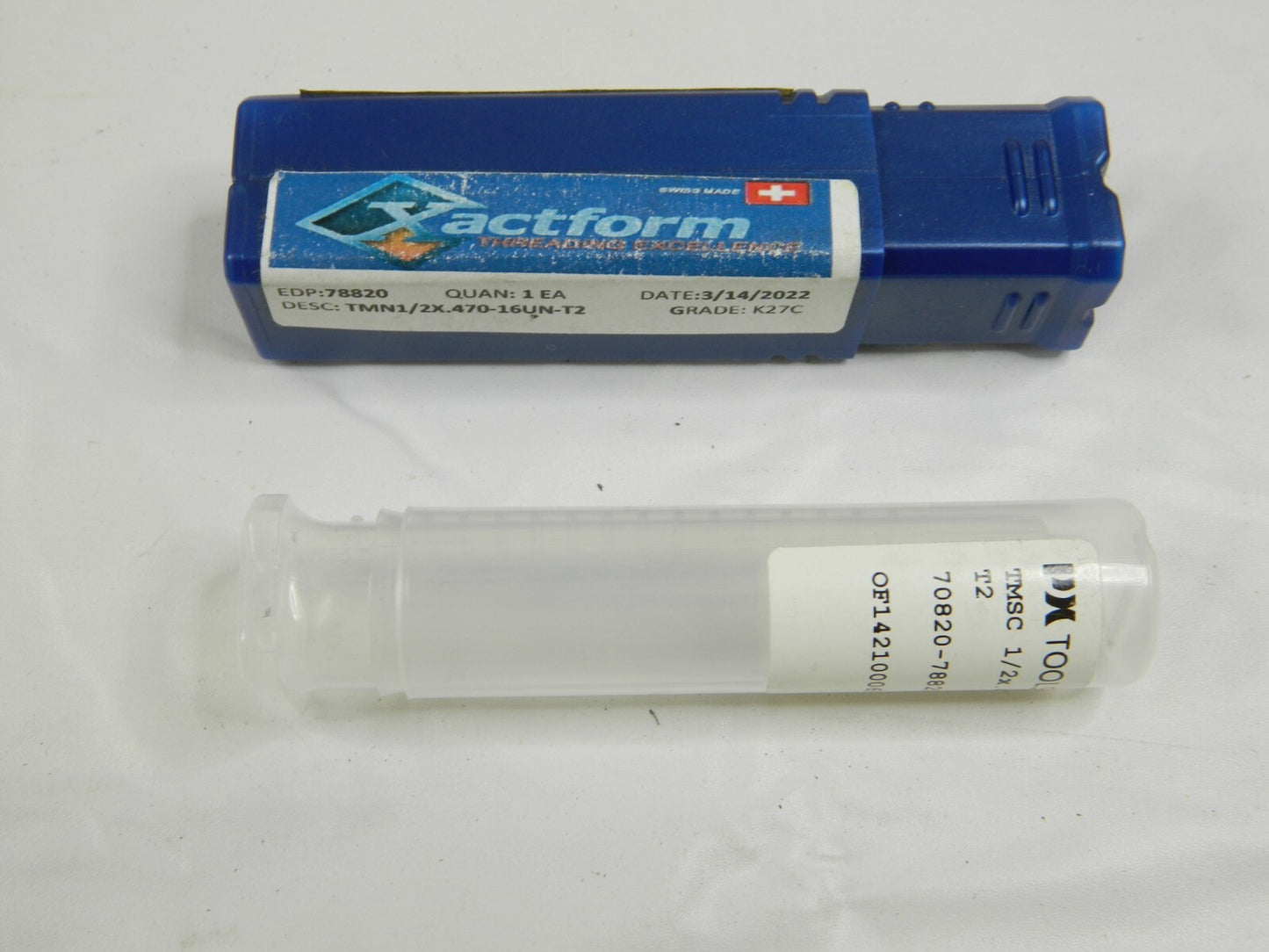 Xactform Carbide Thread Mill Cutter TMN1/2X.470-16UN-T2 Grade K27C 78820