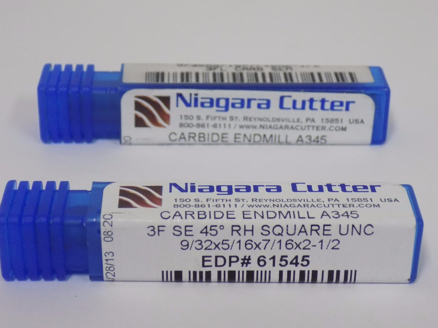 Niagara Cutter N61545 Oal 2-1/2" 3Fl Loc 7/16" Square End Carbide End