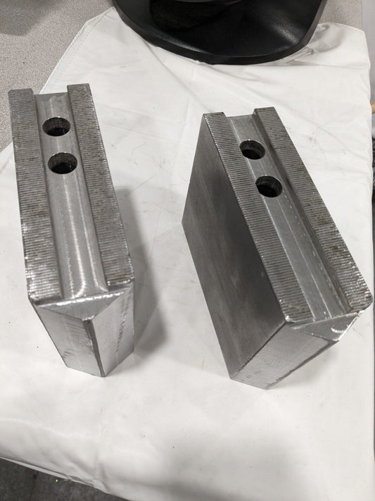 H & R Mfg Serrated Square Soft Lathe Chuck Jaws 2Pk 1.5mmx60° HR112-5.0-OP