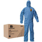 KleenGuard Disposable Coveralls A20 2XL Blue Hood QTY24 58515