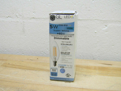 GoodLite LED Dimmable Light Bulb 5000K 600 Lumens 5 Watt G-83371 Box of 10