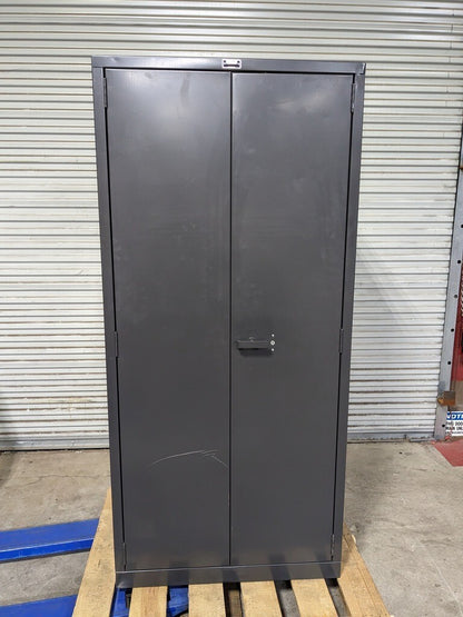 Hallowell Steel Storage Cabinet w/ Locking Handle 78" x 36" x 24" Scratch N Dent