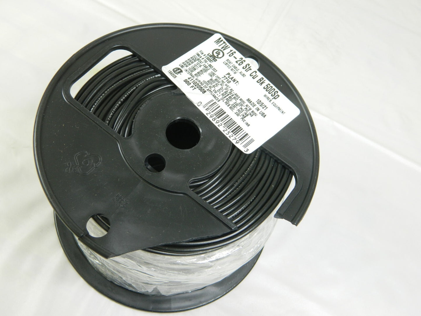 SOUTHWIRE 16 AWG, 26 Strand, Black Machine Tool Wire 500 Ft. Long 411020508