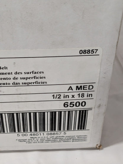 3M Abrasive Belt: 1/2" Wide, 18" OAL, Aluminum Oxide Box of 20 7000028454