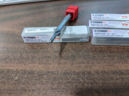 X-POWER PRO 4pk 2FL BALL MEDIUM END MILLS GM961008