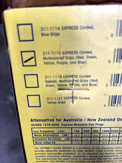 3M Earplugs: 25 dB, Foam, Round, Push-In Stem, Corded 100 pairs