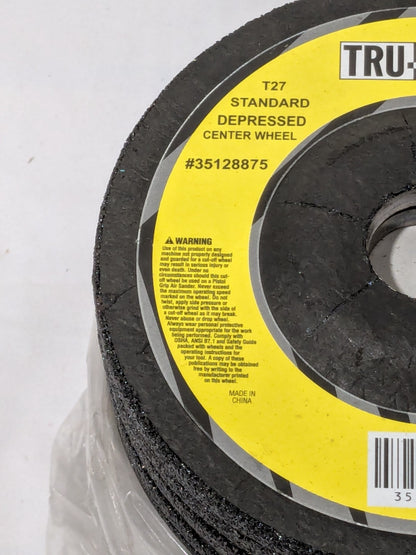 (15) Tru-Maxx Depressed-Center Wheel: Type 27, 5" Dia, 1/4" Thick 35128875
