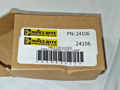 Mitee-Bite Serrated &amp; Smooth Steel Compact Style Screw Mount Toe Clamp 24106