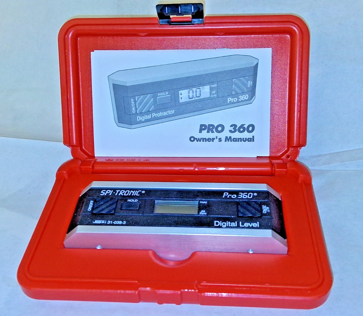 SPI Pro 360 Digital Level Angle Measurement Tool 0.10 dg Resolution 31-038-3