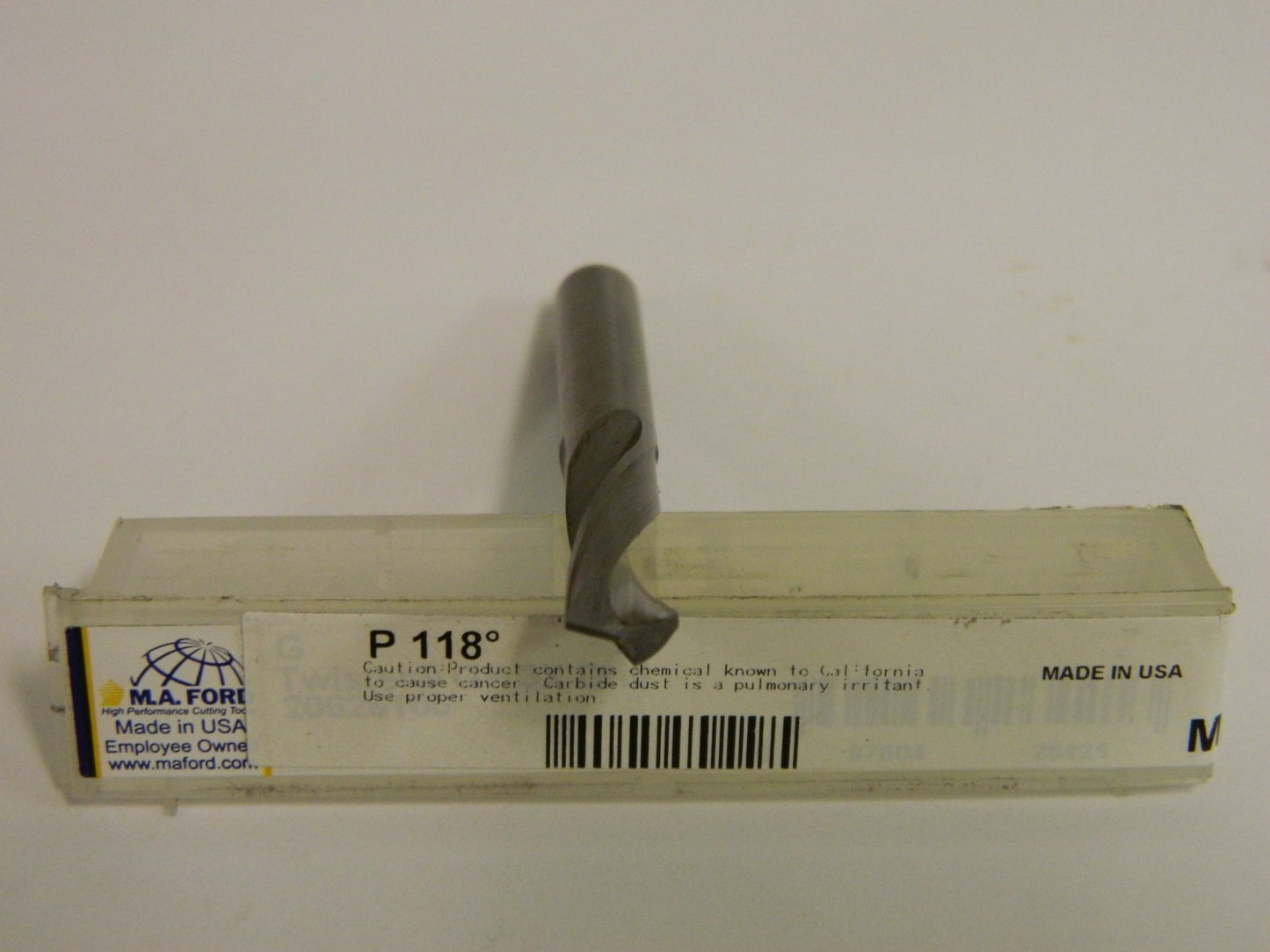 M.A. Ford 0.3230" x 1-1/4" 118 º Carbide Spiral Screw Machine Drill 20