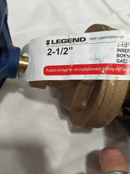 LEGEND VALVE Gate Valve: Non-Rising Stem, 2-1/2" Pipe, Threaded, Bronze 104-509
