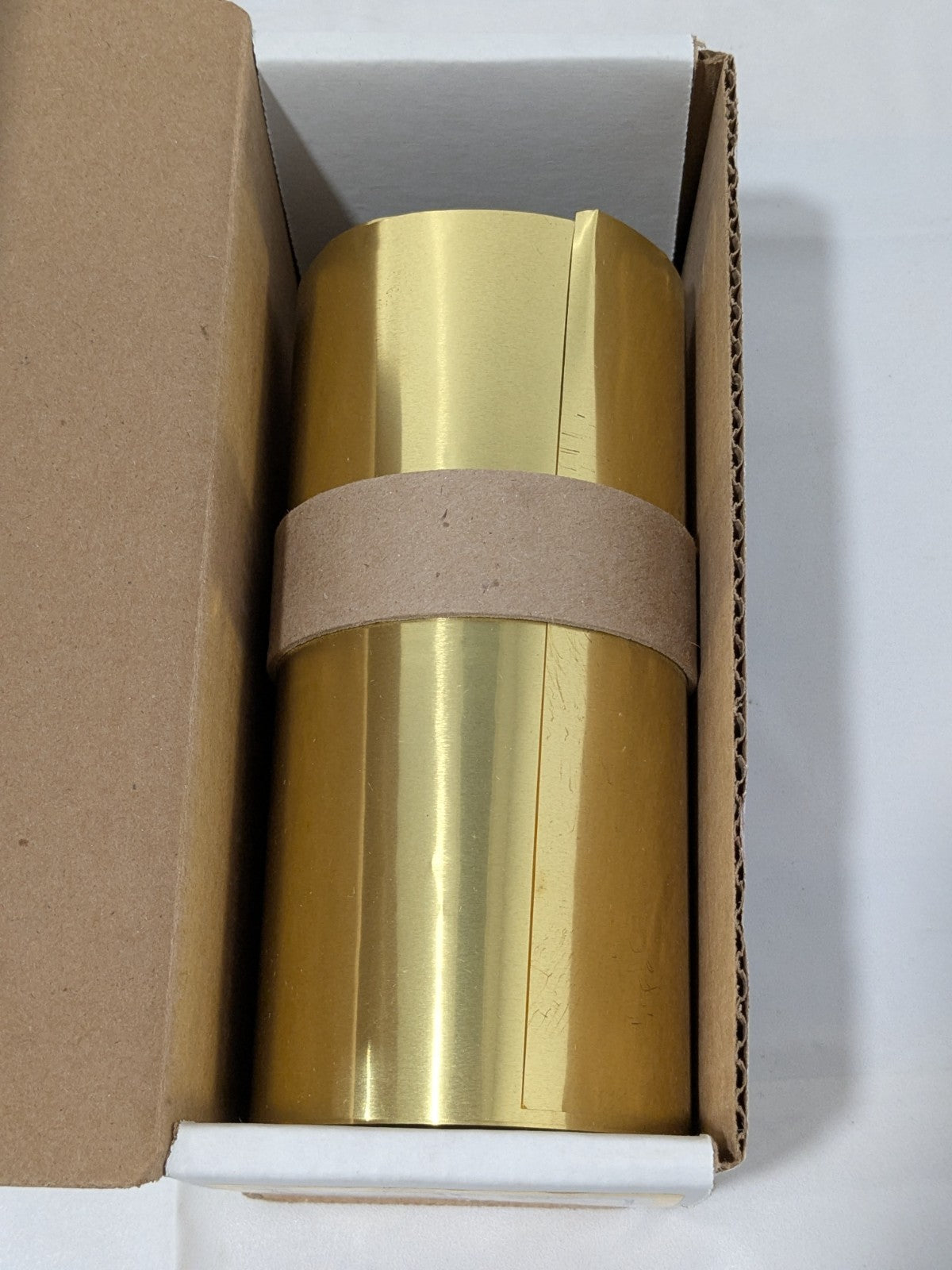 Metal Brass Shim Stock: Roll, 0.0015" Thick, 60" Long, 6" Wide M-BBN60-1X