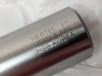 Hertel Square End Mill HSS 1" Dia X 2" LOC X 4-1/2" OAL 3FL 02478279