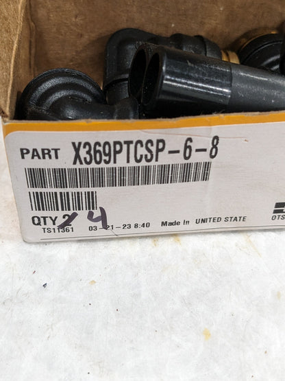 PARKER Push-To-Connect Plug-in Tube Fitting: 3/8 x 1/2" OD Qty 4 369PTCSP-6