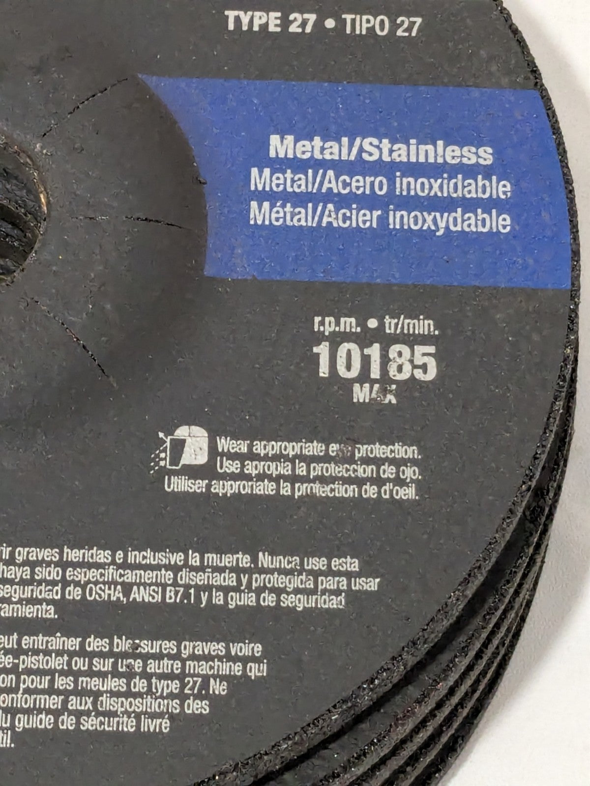 (5) Milwaukee Depressed-Center Wheel: 6" Dia, 1/4" Thick, 7/8" Hole 49-94-6340