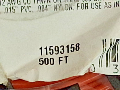 Southwire 12 Orange Solid CU THHN Wire 500ft 11593158