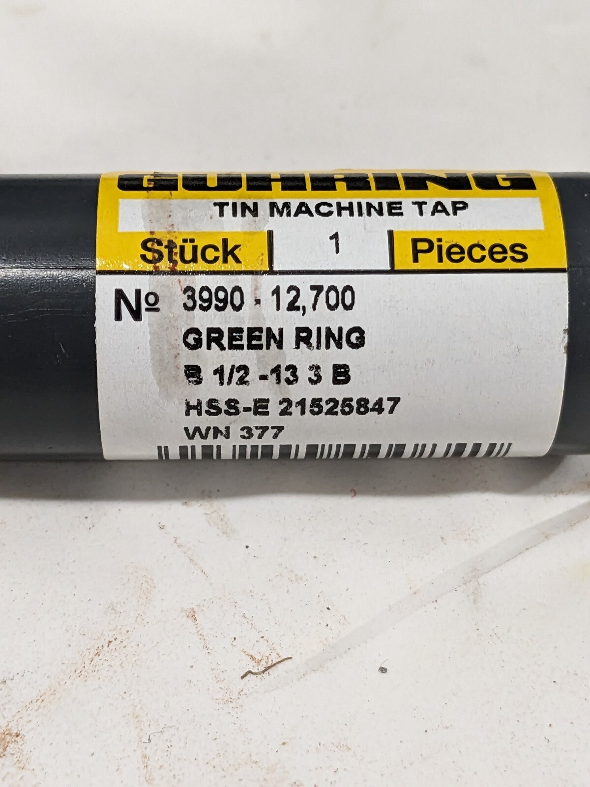 GUHRING Spiral Point STI Tap: 1/2-13 UNC, 4 FL 9039900127000