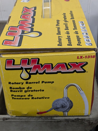 Lumax Rotary Hand Drum Pump: 0.07 gal/Turn, Oil Lubrication LX-1318