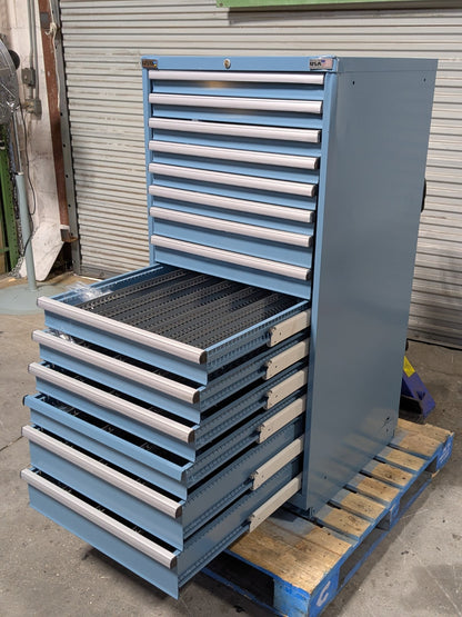 Lista 14 Drawer Modular Storage Cabinet 59 x 28 x 28 Steel Blue Parts / Repair