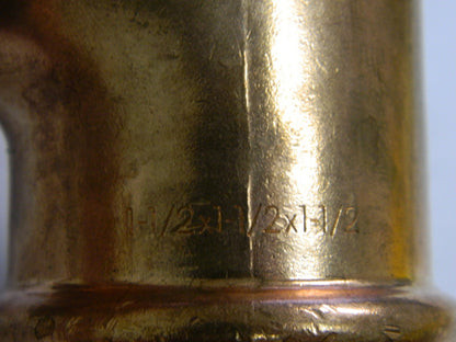 NIBCO 1-1/2 x 1-1/2 x 1/2" Cast Copper Pipe Tee  B14725PC