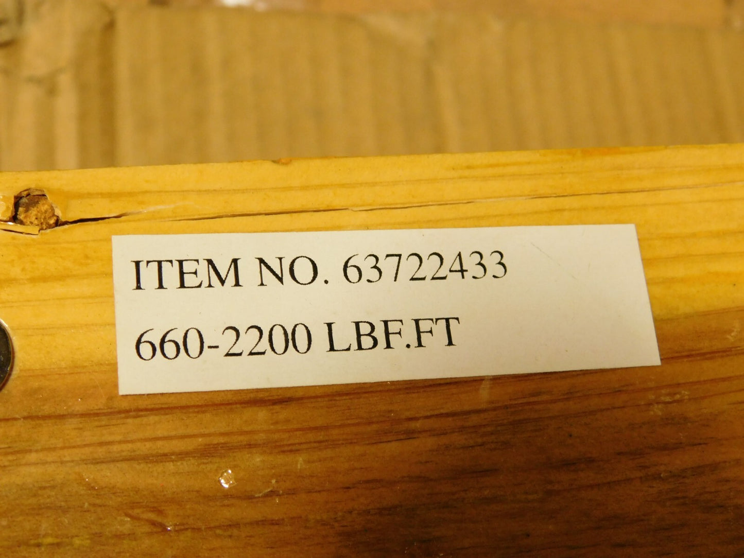 Nuline 1"Drive Torque Wrench 60"OAL 660-2200 Ft-Lb NB3000C 63722433 PA