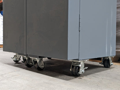 Durham Mobile Storage Cabinet w/ Bins 3-Shelf 76 x 36 x 24 Scratch N Dent