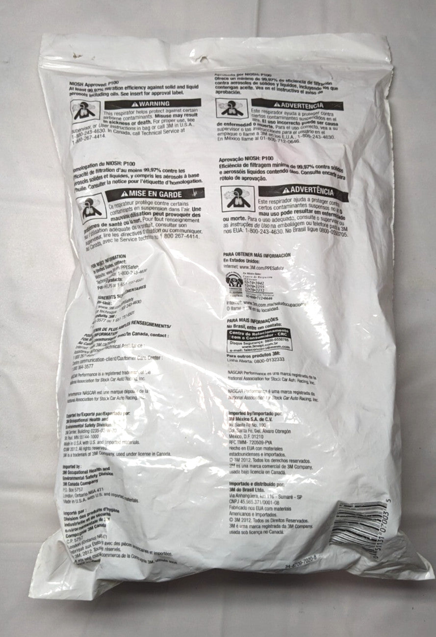 3M  Half Facepiece Respirator with Sealed Cartridge Filters  Large  6391/07003