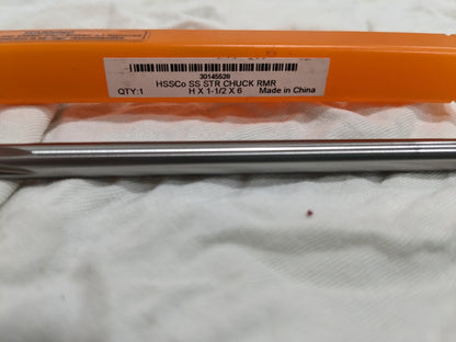 HERTEL Chucking Reamer: Letter H, 6" OAL, 1-1/2" Flute Length 72309081