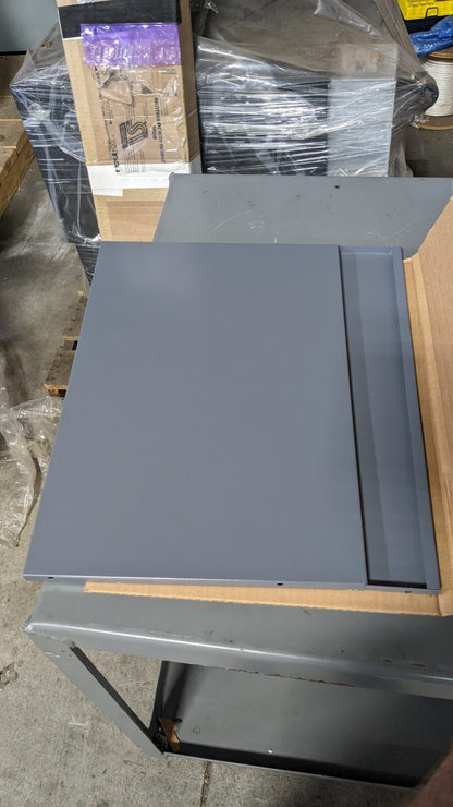 DURHAM Steel Utility Cabinet 20 x 32-3/4 125 lb Load 2 Shelf 056-95 Damaged