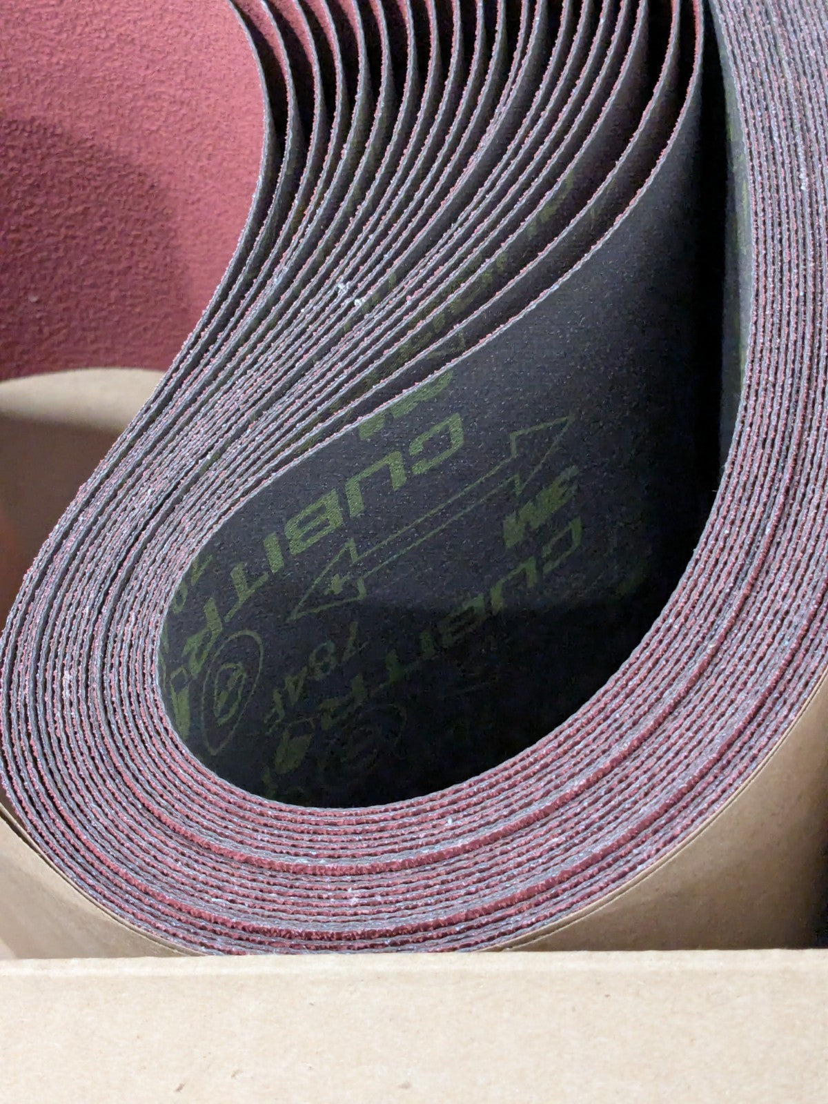 3M Abrasive Belt: 6" Wide, 48" OAL, 60 Grit, Ceramic Box of 20 7010362608