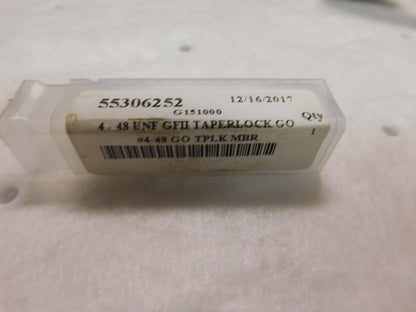 GF Gage Single End Plug Thread Go Gage #4-48 Class 2B and 3B W011248GK
