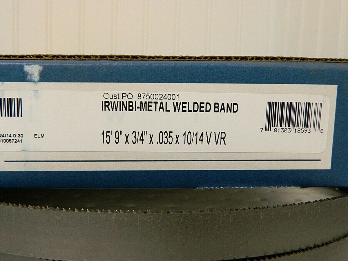 Irwin Welded Band Saw Blade 10-14 TPI 15' 9" x 3/4"x 0.035"