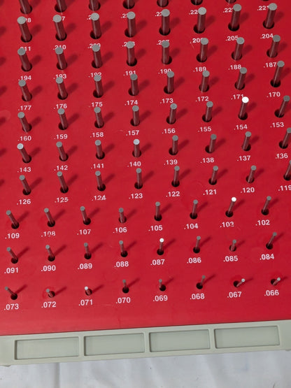 Vermont Gage 190 Pc Class ZZ Plug Gage Set: 0.061 to 0.25" Range 101200400