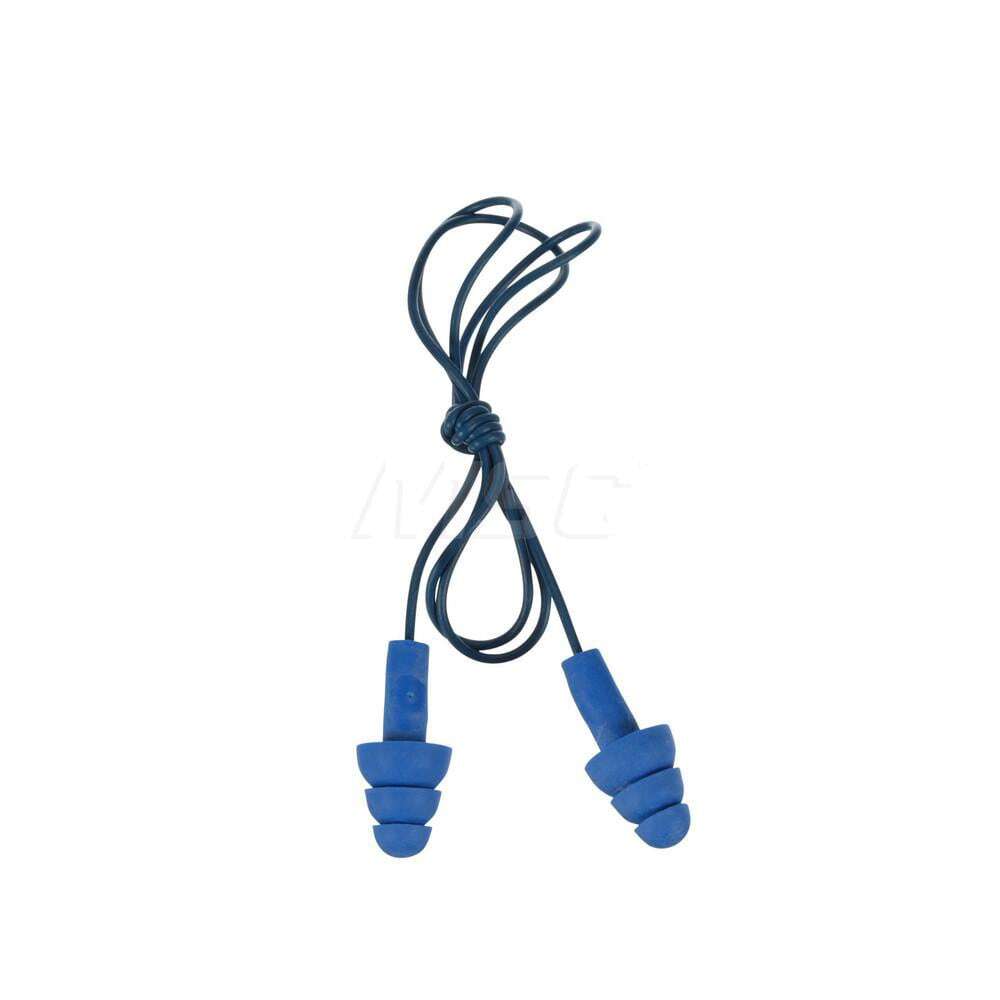 3M Earplugs 25 dB, Flanged, Push-In, Corded, Metal-Detectable Qty 100 7000002319