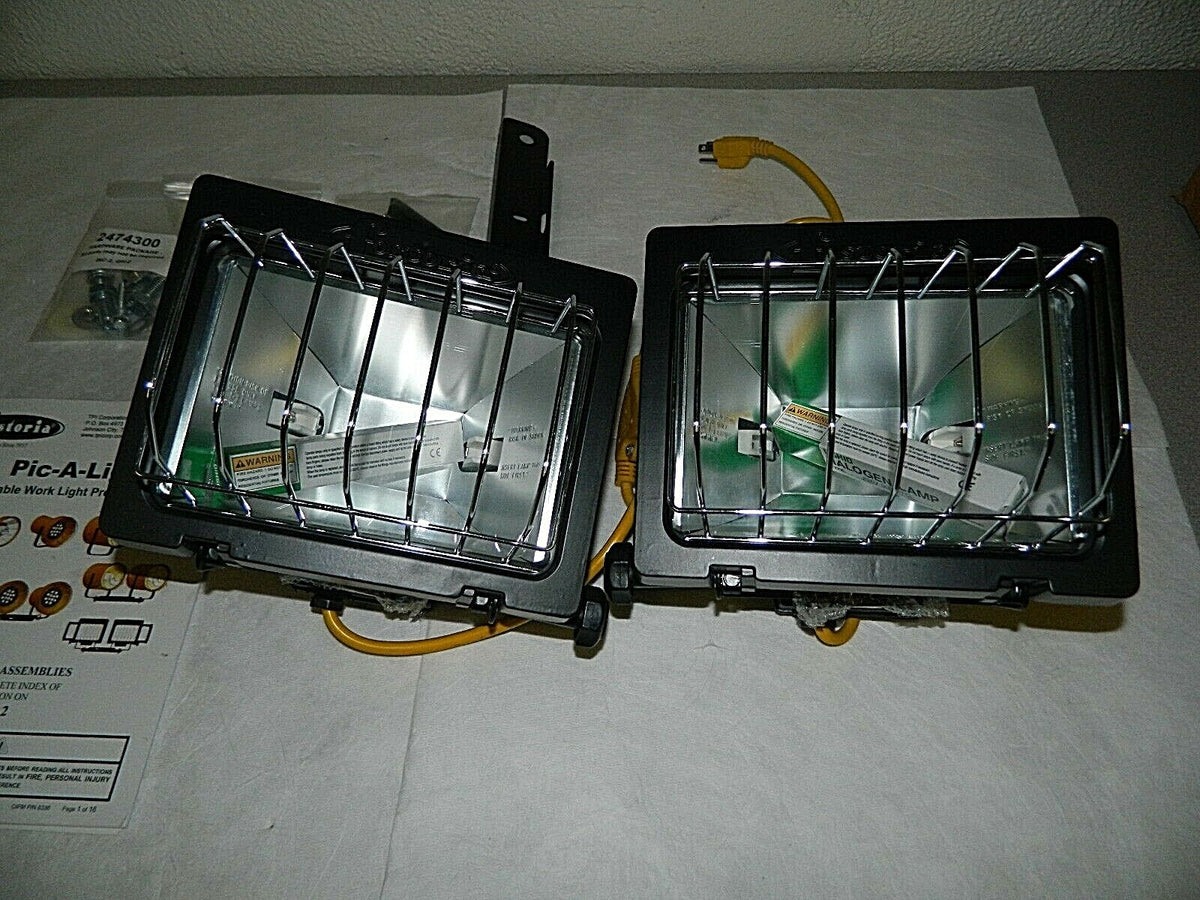 Fostoria Portable Work Light 120 Volt 1000 Watt Electric Halogen QH-2