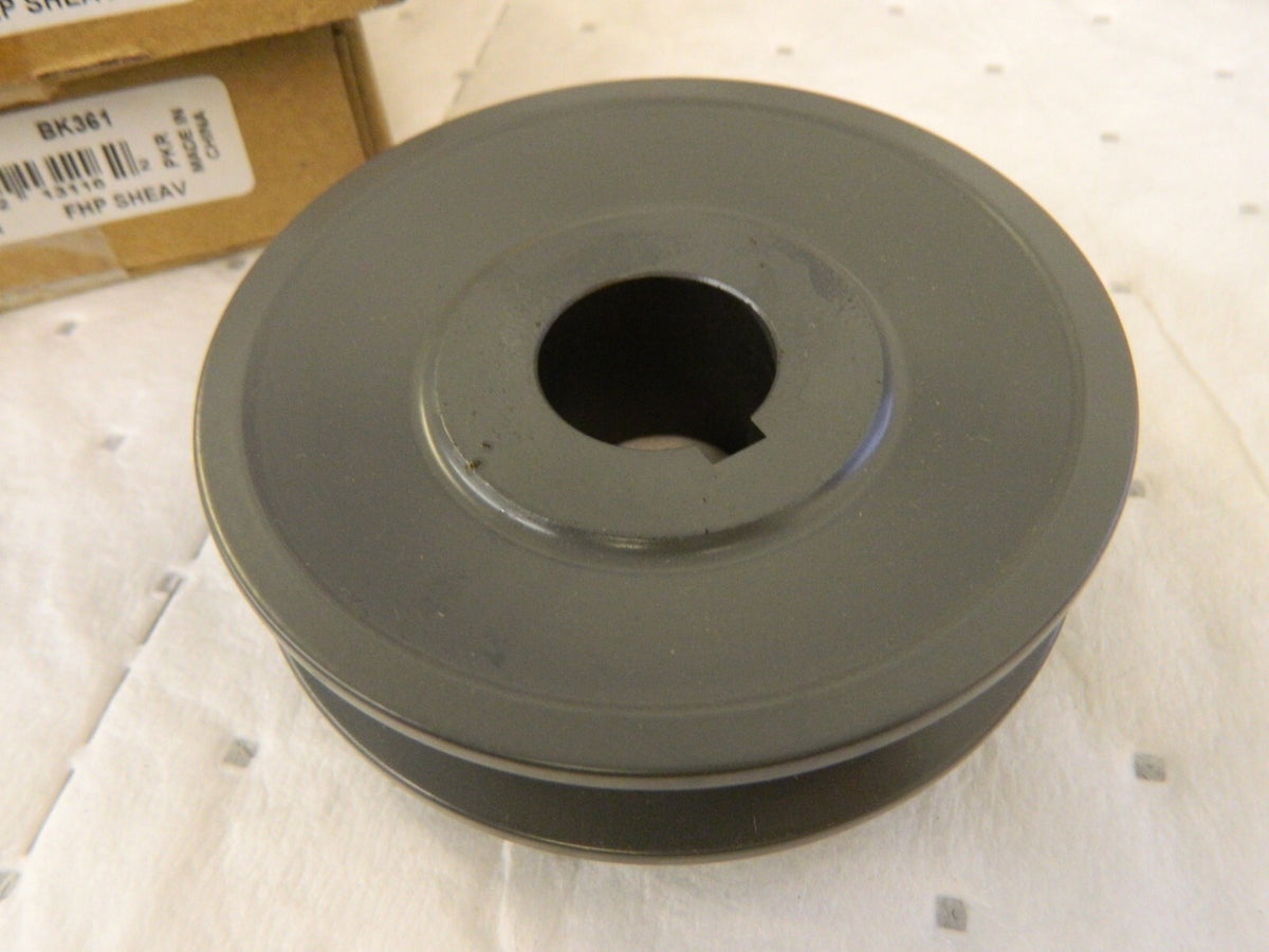 TB WOOD'S 1" Bore Diam 3-3/4" OD 3pk Finished Bore Single Groove Sheave BK361