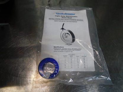 PRO-SOURCE Hose Reel with Hose 3/8" ID x 50' Spring Retract 300 psi 1/4" NPT Out