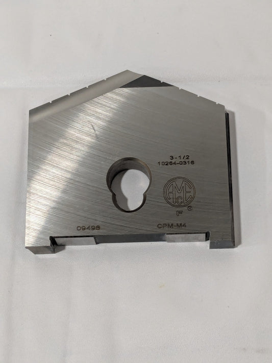 AME Spade Drill Insert: 3-1/2" Dia, Seat Size F, Powdered Metal, 130º 10264-0316