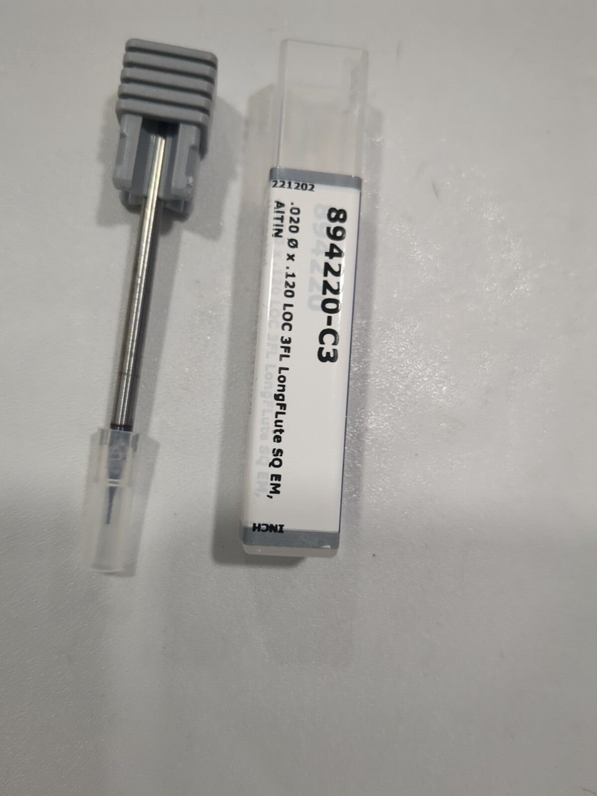 HARVEY TOOL Square End Mill: 0.50 mm Dia, 3 Fl Solid Carbide 894220-C3